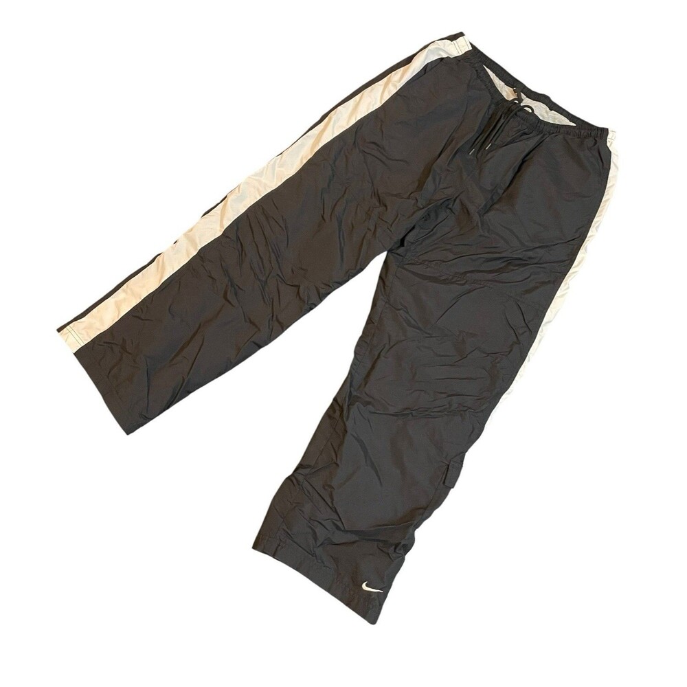 Vintage Y2K Nike Black White Baggy Fit Track Pants Men’s Size Large